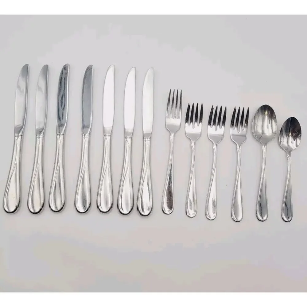 Oneida USA FLIGHT RELIANCE Lot of 13 Pc Stainless Flatware Knife Spoon Forks